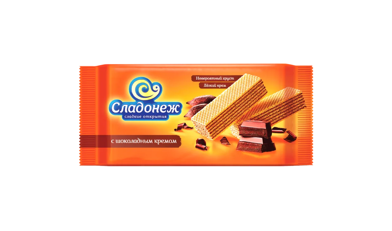 Вафли ТМ "Сладонеж" С шоколадным кремом