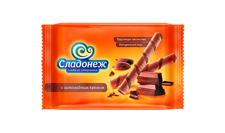 Вафельные трубочки ТМ "Сладонеж" с шоколадным кремом