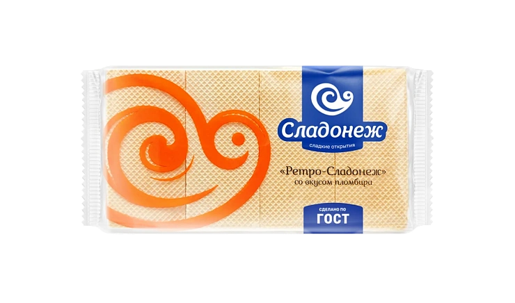 Вафли "Ретро-Сладонеж" со вкусом пломбира