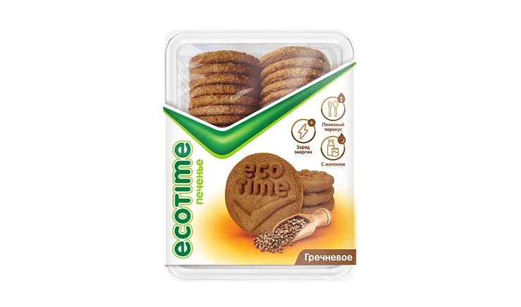 Печенье сахарное "EcoTime" гречневое