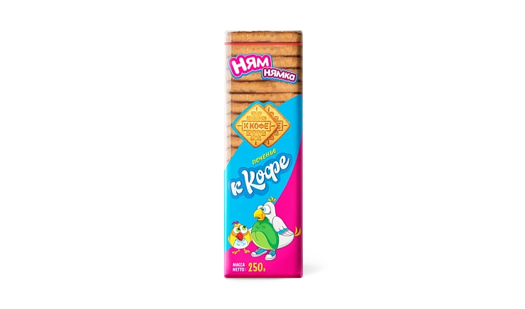 Печенье сахарное ТМ "Ням-нямка" К кофе со вкусом топлёного молока