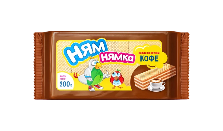 Вафли ТМ "Ням-нямка" со вкусом кофе