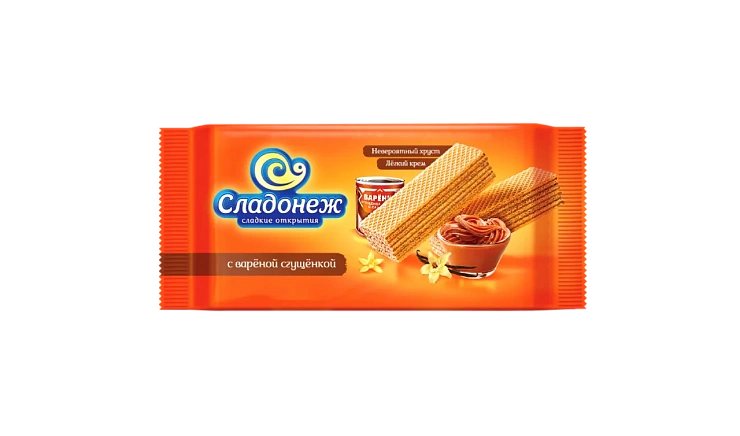 Вафли ТМ "Сладонеж" С вареной сгущенкой