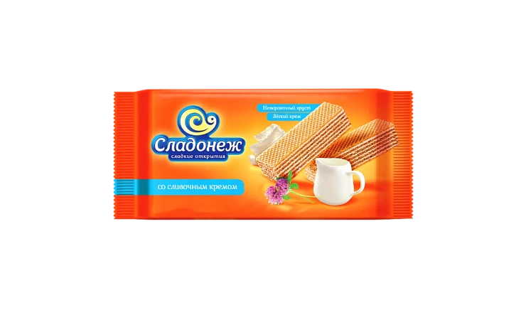 Вафли ТМ "Сладонеж" Со сливочным кремом