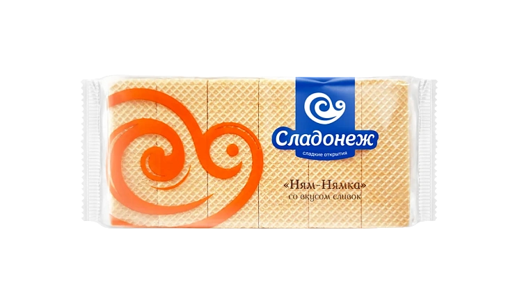 Вафли "Ням-нямка" со вкусом сливок