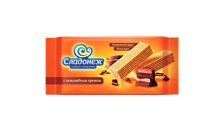 Вафли ТМ "Сладонеж" С шоколадным кремом