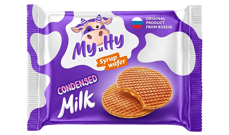Вафли сиропные ТМ "Му и Ну" Варёная сгущенка