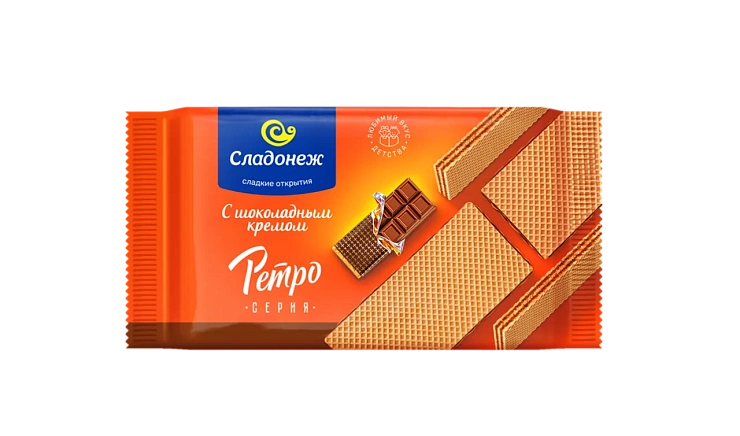 Вафли ТМ "Сладонеж" РЕТРО СЕРИЯ С шоколадным кремом