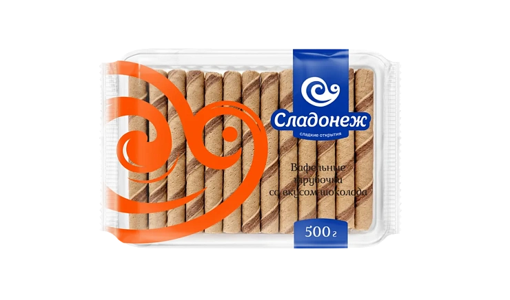 Вафельные трубочки со вкусом шоколада